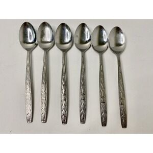 Stanley Roberts Granata Rose Teaspoons Glossy Lot of 6 Replacements #2